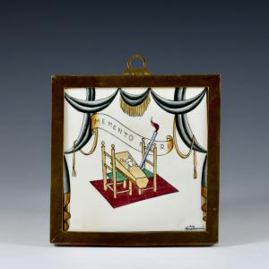 Memento mori - Decorative tile - Gio Ponti, Società Ceramica Richard-Ginori, circa 1930